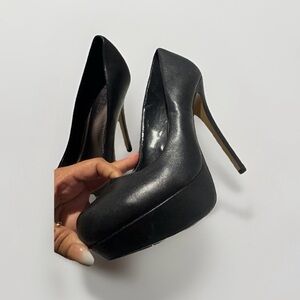 Woman's Bakers Black High Heel Shoes, Size 7.5, Pre Owned